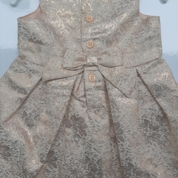 Carter's Peach/Gold Floral Print Dress 3M - Picture 4 of 7